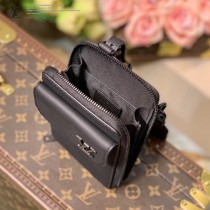 LV原單M57089 黑色全皮 手機包 全新 LV Aerogram 手機包