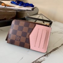 lv N60405-1 粉色原單多功能拉鏈卡夾