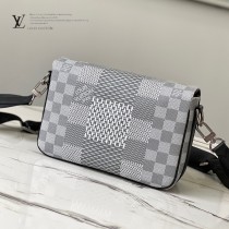LV頂級原單 N50014白  Studio 郵差包