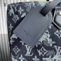 LV頂級原單M57284 新款GRAND SAC 牛仔布系列購物袋公文包