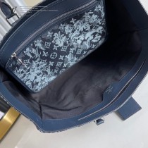 LV頂級原單M57284 新款GRAND SAC 牛仔布系列購物袋公文包