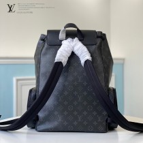 LV原版皮 M45670 黑花TRIO 雙肩包