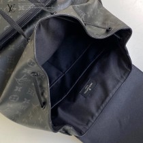 LV原版皮 M45670 黑花TRIO 雙肩包