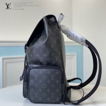 LV原版皮 M45670 黑花TRIO 雙肩包