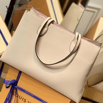 LV原版皮M57345 2021春夏新品LOCKME 手袋購物袋
