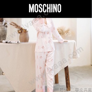 MOSCHINO 莫斯奇諾 新款 長袖長褲經典2件套睡衣