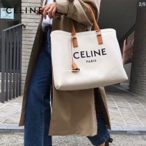 CELINE 賽琳-04 Tote黃棕色沙灘購物包