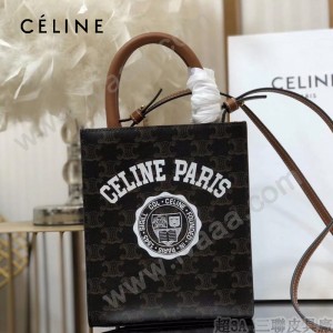 CELINE 賽琳-01  原單春夏新色 CABAS TRIOMPHE帆布花料MiNi號豎款手袋