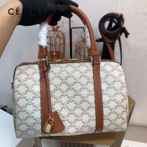 CELINE 賽琳-02  原單新款TRIOMPHE帆布波士頓包