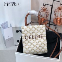CELINE 賽琳-02  原單春夏新色 CABAS TRIOMPHE帆布花料MiNi號豎款手袋