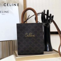 CELINE 賽琳-03 原單春夏新色 CABAS TRIOMPHE帆布花料MiNi號豎款手袋