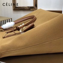 CELINE 賽琳-01 Tote黃棕色沙灘購物包
