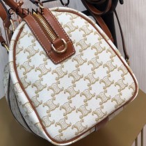 CELINE 賽琳-02  原單新款TRIOMPHE帆布波士頓包