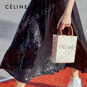 CELINE 賽琳-02  原單春夏新色 CABAS TRIOMPHE帆布花料MiNi號豎款手袋