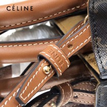 CELINE 賽琳-01  原單春夏新色 CABAS TRIOMPHE帆布花料MiNi號豎款手袋