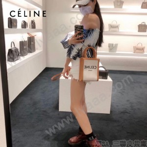 CELINE 賽琳 192082-01 原單春夏新色 CABAS托特包MINI迷你小號帆布購物袋