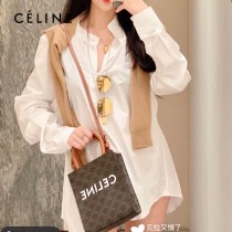 CELINE 賽琳 原單春夏新色 CABAS TRIOMPHE帆布花料MiNi號豎款手袋
