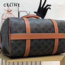 CELINE 賽琳-01  原單新款TRIOMPHE帆布波士頓包