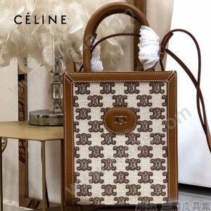 CELINE 賽琳 192082-06 原單春夏新色 CABAS托特包MINI迷你小號帆布購物袋