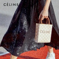 CELINE 賽琳-02  原單春夏新色 CABAS TRIOMPHE帆布花料MiNi號豎款手袋