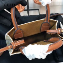 CELINE 賽琳-02  原單春夏新色 CABAS TRIOMPHE帆布花料MiNi號豎款手袋