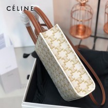 CELINE 賽琳-02  原單春夏新色 CABAS TRIOMPHE帆布花料MiNi號豎款手袋