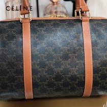 CELINE 賽琳-01  原單新款TRIOMPHE帆布波士頓包