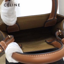 CELINE 賽琳-02  原單春夏新色 CABAS TRIOMPHE帆布花料MiNi號豎款手袋
