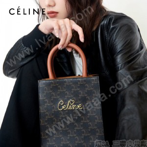 CELINE 賽琳-03 原單春夏新色 CABAS TRIOMPHE帆布花料MiNi號豎款手袋