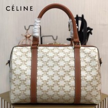 CELINE 賽琳-02  原單新款TRIOMPHE帆布波士頓包
