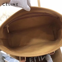 CELINE 賽琳-01 Tote黃棕色沙灘購物包