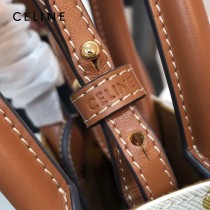 CELINE 賽琳-02  原單春夏新色 CABAS TRIOMPHE帆布花料MiNi號豎款手袋