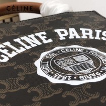 CELINE 賽琳-01  原單春夏新色 CABAS TRIOMPHE帆布花料MiNi號豎款手袋