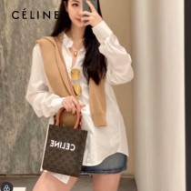CELINE 賽琳 原單春夏新色 CABAS TRIOMPHE帆布花料MiNi號豎款手袋