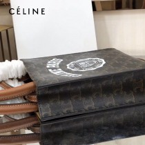CELINE 賽琳-01  原單春夏新色 CABAS TRIOMPHE帆布花料MiNi號豎款手袋
