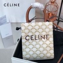 CELINE 賽琳-02  原單春夏新色 CABAS TRIOMPHE帆布花料MiNi號豎款手袋