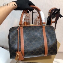 CELINE 賽琳-01  原單新款TRIOMPHE帆布波士頓包