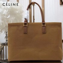 CELINE 賽琳-01 Tote黃棕色沙灘購物包