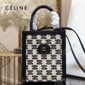 CELINE 賽琳 192082-05 原單春夏新色 CABAS托特包MINI迷你小號帆布購物袋