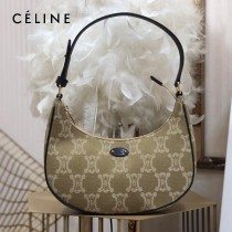 CELINE 賽琳 193952-01 正品級AVA TRIOMPHE復古帆布手袋復古腋下包lisa同款