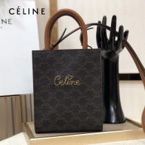 CELINE 賽琳-03 原單春夏新色 CABAS TRIOMPHE帆布花料MiNi號豎款手袋