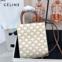 CELINE 賽琳-02  原單春夏新色 CABAS TRIOMPHE帆布花料MiNi號豎款手袋