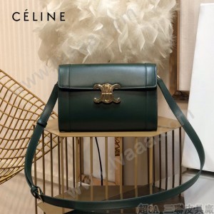 CELINE 賽琳 195263-03 原單 TRIOMPHE 牛皮革飾帶包