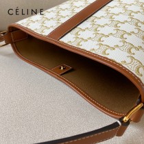 CELINE 賽琳-02  原單 TRIOMPHE CANVAS标志印花老花小号水桶包