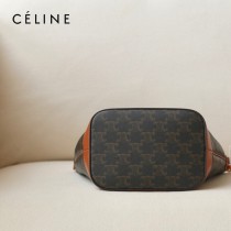 CELINE 賽琳-01  原單 TRIOMPHE CANVAS标志印花老花小号水桶包