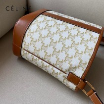 CELINE 賽琳-02  原單 TRIOMPHE CANVAS标志印花老花小号水桶包