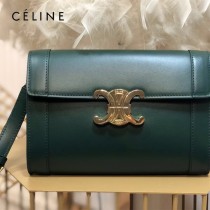 CELINE 賽琳 195263-03 原單 TRIOMPHE 牛皮革飾帶包