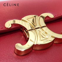 CELINE 賽琳 195263-04 原單 TRIOMPHE 牛皮革飾帶包