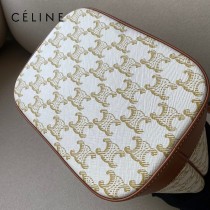 CELINE 賽琳-02  原單 TRIOMPHE CANVAS标志印花老花小号水桶包