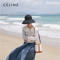 CELINE 賽琳-02  原單 TRIOMPHE CANVAS标志印花老花小号水桶包